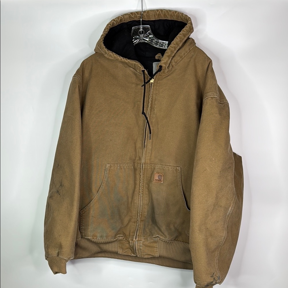 Carhartt J130 FRB Brown Hooded Insulated Jacket XL